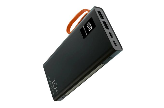 Универсальный дополнительный аккумулятор More Choice PURE Внешний аккумулятор 10000mAh 2USB 2.1A More choice PB22-10 с кабелем (Black)