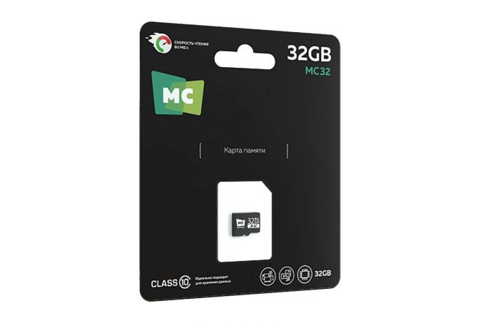 Карта памяти microSDHC More choice 32Gb Micro-SD Class10 V10 MC32 (Black)