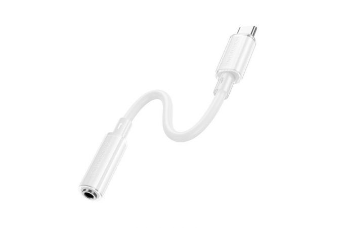 Адаптер для проводной гарнитуры c 3.5 мм на Type-C BOROFONE BV22 (белый)