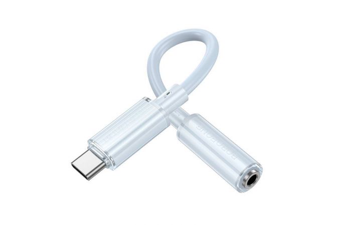 Адаптер для проводной гарнитуры c 3.5 мм на Type-C BOROFONE BV22 (белый)