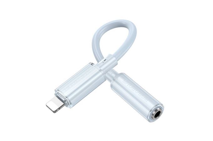 Адаптер для проводной гарнитуры c 3.5 мм на Lighting BOROFONE BV22 (синий)