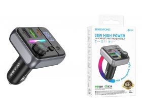 FM-Модулятор BOROFONE BC50 Ascenso PD20W+QC3.0 car BT FM transmitter (черный)