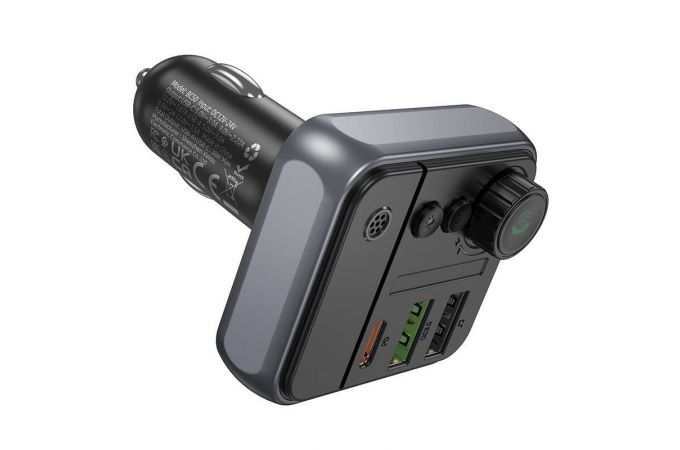 FM-Модулятор BOROFONE BC50 Ascenso PD20W+QC3.0 car BT FM transmitter (черный)