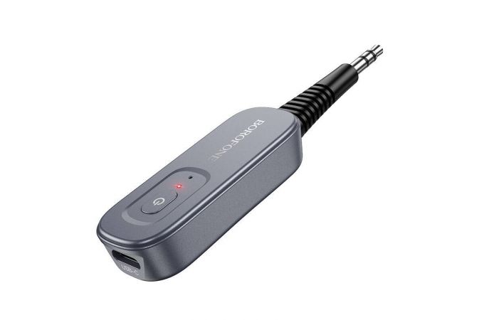 FM-Модулятор BOROFONE BC51 Clear way AUX BT audio receiver/transmitter (металлический серый)