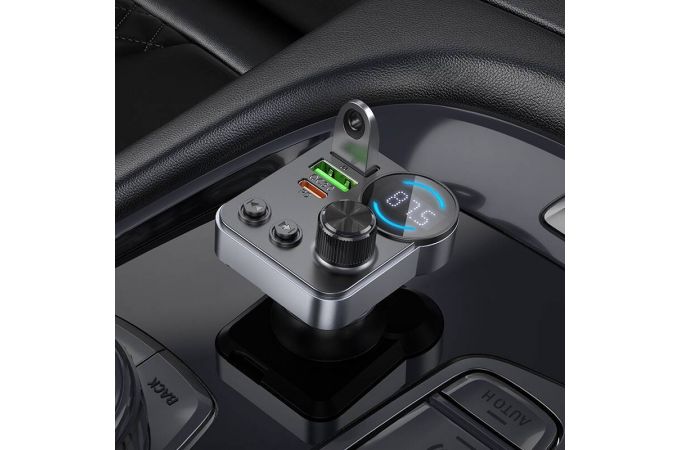 FM-Модулятор HOCO E86 Alegria 48W dual port PD30W+QC3.0 car (черный)