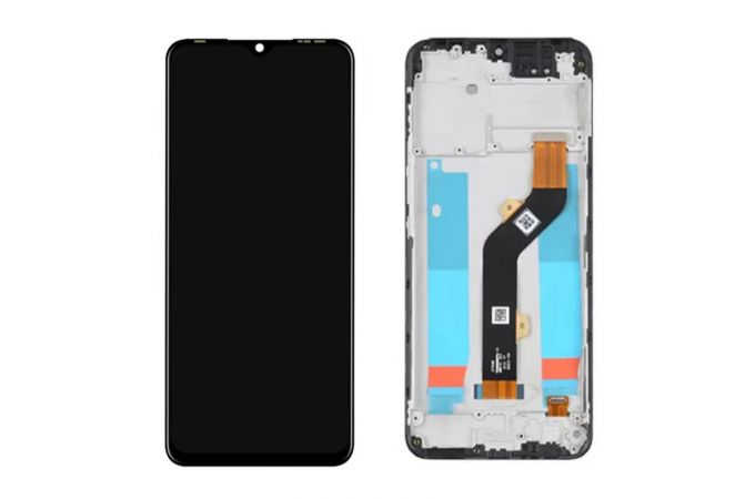 Дисплей для Infinix Hot 10S (X689D)/ Hot 11 (X689F) в сборе с тачскрином + рамка (черный) орг