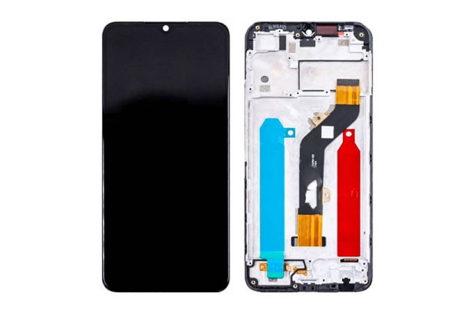 Дисплей для Infinix Hot 20i (X665E) в сборе с тачскрином + рамка (черный) орг