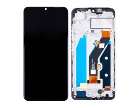 Дисплей для Infinix Hot 30i (X669D) в сборе с тачскрином + рамка (черный) орг