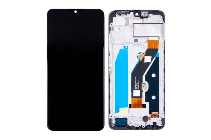 Дисплей для Infinix Hot 30i (X669D) в сборе с тачскрином + рамка (черный) орг