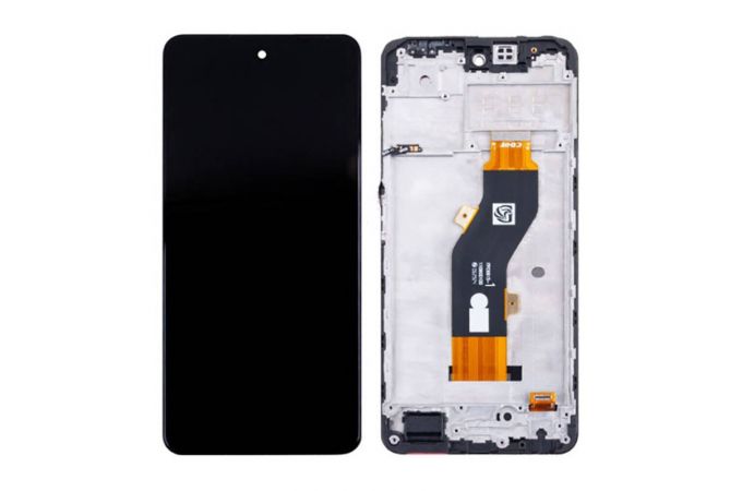 Дисплей для Infinix Hot 40i (X6528B) в сборе с тачскрином + рамка (черный) орг