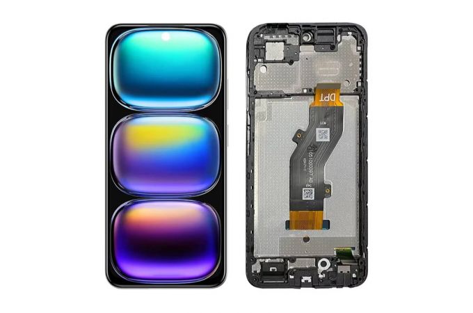 Дисплей для Infinix Hot 50i (X6531) в сборе с тачскрином + рамка (черный) орг