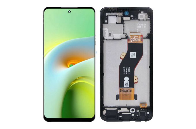 Дисплей для Infinix Smart 8 Pro (X6525B) в сборе с тачскрином + рамка (черный) орг