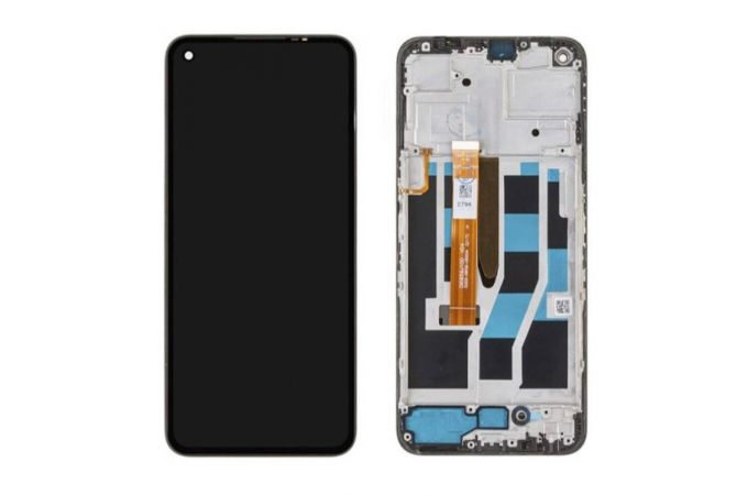 Дисплей для Realme 9 5G (RMX3474) в сборе с тачскрином + рамка (черный) орг