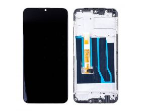 Дисплей для Realme C25s (RMX3195) в сборе с тачскрином + рамка (черный) орг