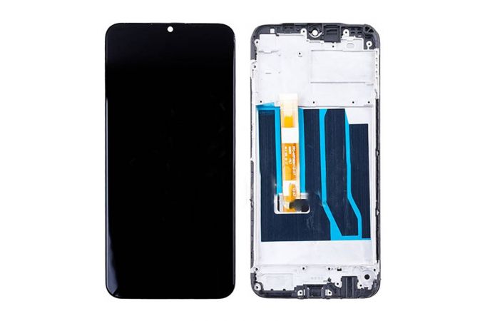 Дисплей для Realme C25s (RMX3195) в сборе с тачскрином + рамка (черный) орг