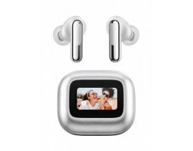 Наушники вакуумные беспроводные Орбита OT-ERB56 Серебряные (bluetooth) с экраном