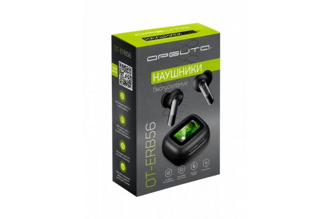 Наушники вакуумные беспроводные Орбита OT-ERB56 Черный (bluetooth) с экраном