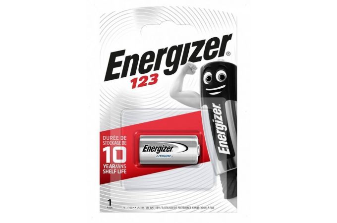 Батарейка алкалиновая литиевая Energizer Lithium CR123A BL1 цена за блистер 1 шт