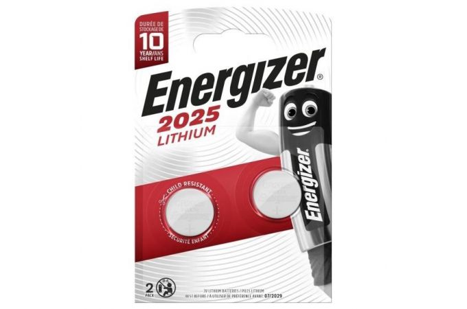 Батарейка литиевая Energizer Lithium CR2025 BL2 цена за блистер 2 шт