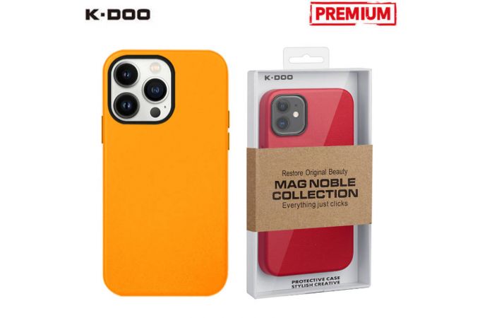 Чехол для телефона K-DOO MAG NOBLE COLLECTION MagSafe кожаный iPhone 13 PRO MAX (оранжевый)