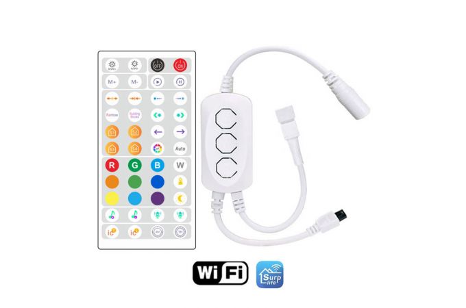 Огонек OG-LDL48 LED контроллер DC 12-24В (Wi-Fi. RGB, 3PIN, пульт)