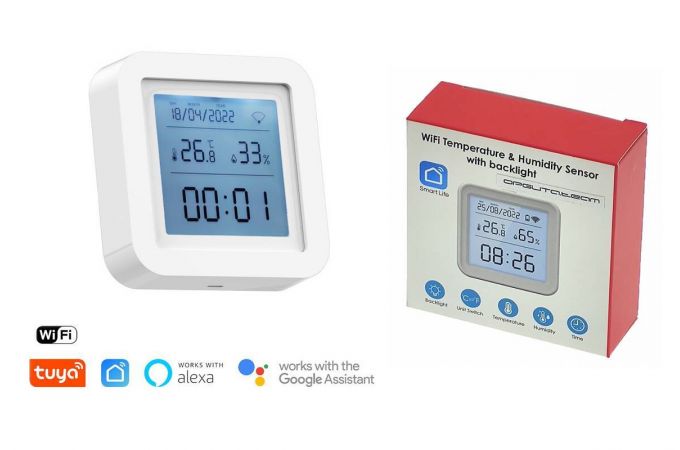 Умный термометр-гигрометр Орбита OT-HOS21 (Wi-Fi, 3*ААА)