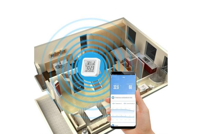 Умный термометр-гигрометр Орбита OT-HOS21 (Wi-Fi, 3*ААА)