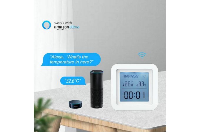 Умный термометр-гигрометр Орбита OT-HOS21 (Wi-Fi, 3*ААА)