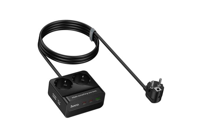 Сетевой фильтр HOCO AC27 Descanso 2 socket (with PD30W/2C1A) 2м (белый)
