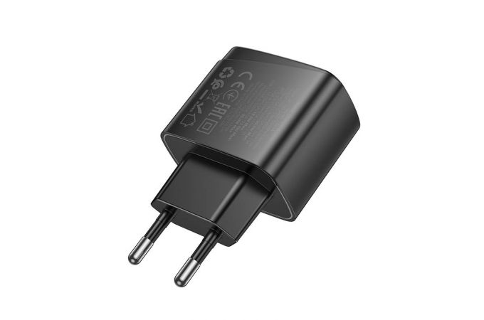 Сетевое зарядное устройство USB + USB-C HOCO CS61A Bright PD30W+QC3.0 (черный)