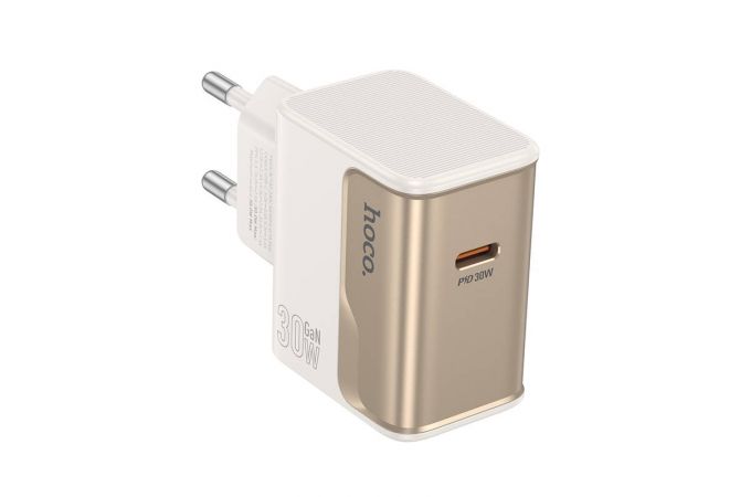Сетевое зарядное устройство USB + USB-C HOCO CS72A Star Speed single port PD30W (белый)