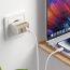 Сетевое зарядное устройство USB + USB-C + кабель Type-C - Lightning HOCO CS73A Star Speed PD30W+QC3.0 (белый)