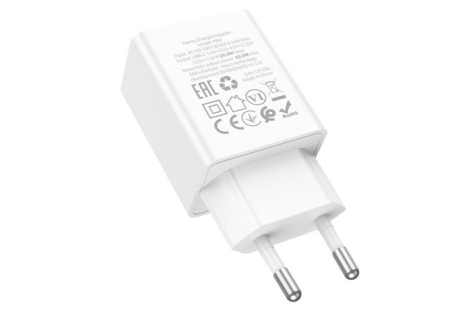 Сетевое зарядное устройство USB-C HOCO N68 Nuevo single port PD20W (белый)