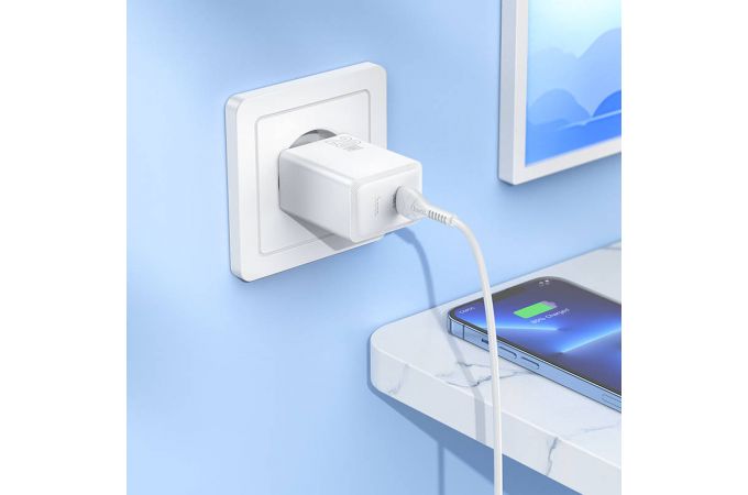 Сетевое зарядное устройство USB-C + кабель Type-C - Lightning HOCO N68 Nuevo single port PD20W (черный)