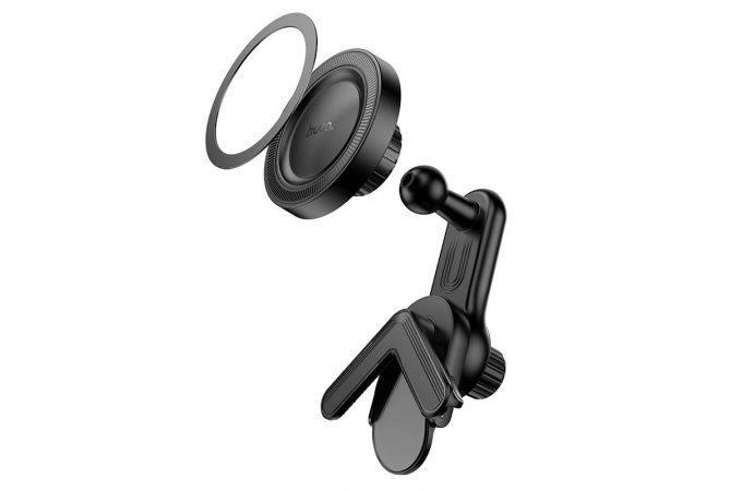 Держатель автомобильный для телефона HOCO H57 Show Ring магнитный с дисплеем (черный)