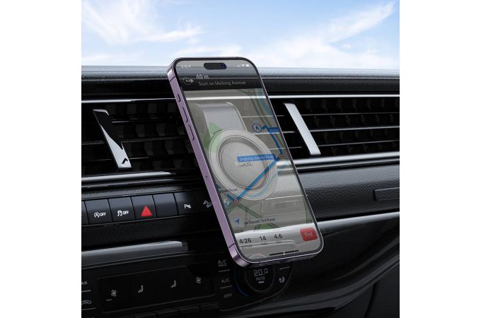 Держатель автомобильный для телефона HOCO H59 Show Ring магнитный (черно-серый)