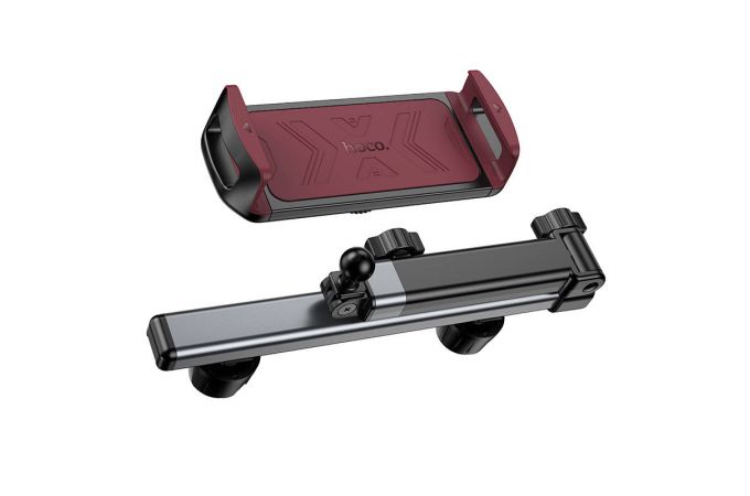 Держатель автомобильный для планшета HOCO H69 Gamble телескопический крепление на спинку переднего сиденья черно-красный