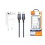 Сетевое зарядное устройство USB-C + кабель Lightning – Type-C SENDEM OG33 (белый)