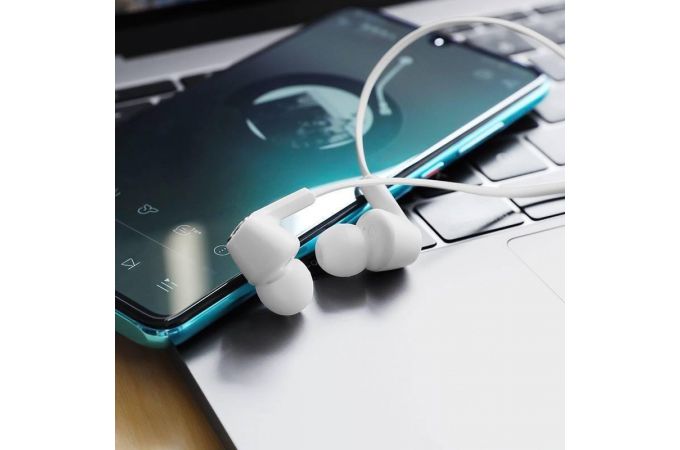 Наушники вакуумные проводные BOROFONE BM37 Noble sound wire control earphones (белый)