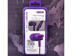 Наушники вакуумные проводные ELMCOEI EV-187 (фиолетовый)