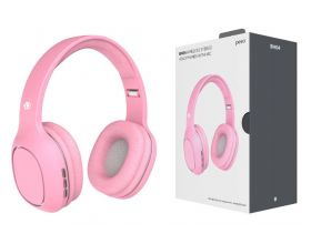 Bluetooth наушники Pero BH04 розовые полноразмерные