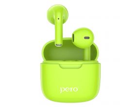 Bluetooth наушники Pero TWS05 Colorful зеленые