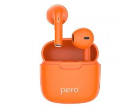 Bluetooth наушники Pero TWS05 Colorful оранжевые
