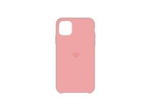 Чехол для iPhone 11 Pro Max Soft Touch с логотипом "Сердце" (бледно-розовый)