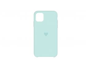 Чехол для iPhone 11 Pro Max Soft Touch с логотипом "Сердце" (зеленый мох)