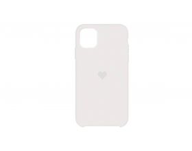 Чехол для iPhone 11 Pro Max Soft Touch с логотипом "Сердце" (белый)
