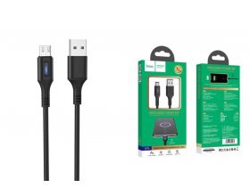 Кабель USB - MicroUSB HOCO U79 2,4A (черный) 1,2м (в оплетке)