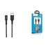 Кабель USB - Lightning HOCO U79, 2,4A (черный) 1,2м (в оплетке, LED индикатор)