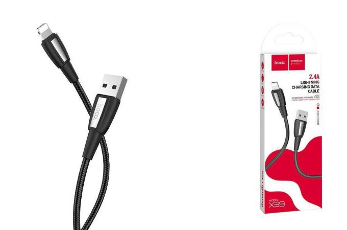 Кабель USB - USB Type-C HOCO X39, 2,4A (черный) 1м (в оплетке)