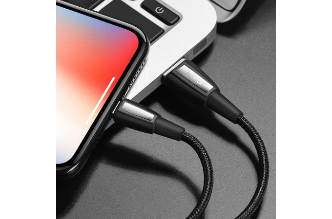 Кабель USB - USB Type-C HOCO X39, 2,4A (черный) 1м (в оплетке)